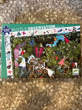 Djeco Kids Observation Puzzle - Green Forest Scene